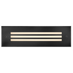 Dash 12V Outdoor Recessed Brick Light - Black Stainless Steel / Frosted
