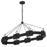 Raffi Linear Chandelier - Black / Black