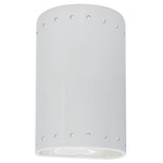 Ambiance 5995 Perforated LED Wall Sconce - Gloss White / Gloss White