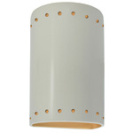 Ambiance 5995 Perforated LED Wall Sconce - Matte White / Champagne Gold