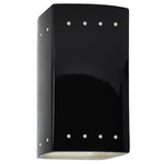 Ambiance 0925 LED Perforated Wall Sconce - Gloss Black / Matte White