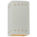 Ambiance 0925 LED Perforated Wall Sconce - Matte White / Champagne Gold