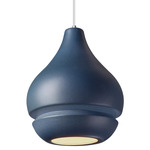 Radiance Arabesque Pendant - Polished Chrome / Midnight Sky