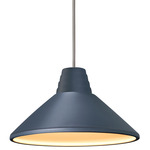 Radiance Ziggurat Pendant - Polished Chrome / Midnight Sky