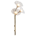 Bloom Plug-In Wall Sconce - Brass / Clear