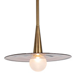 Aura Pendant - Brass / Gray