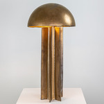 Fin Dome Table Lamp - Gold