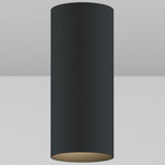 CY1 Cylinder Fixed Ceiling Light - Black Powdercoat / Black Baffle