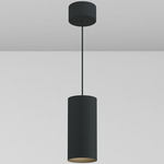 CP1 Cylinder Pendant - Black Powdercoat / Black Baffle