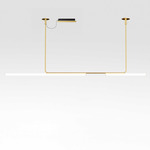 Ambrosia Linear Suspension with Surface Canopy 0-10V - Matte Gold