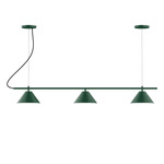 Axis Pinnacle Color-Select Cord Hung Multi-Light Pendant - Forest Green