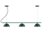 Axis Arcade Color-Select Cord Linear Multi-Light Pendant - Forest Green