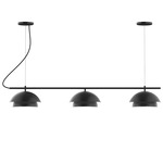 Axis Nest Color-Select Cord Hung Linear Multi-Light Pendant - Black