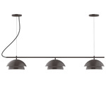 Axis Nest Color-Select Cord Hung Linear Multi-Light Pendant - Architectural Bronze