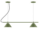 Axis Pinnacle Color-Select Cord Hung Multi-Light Pendant - Fern Green