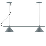 Axis Pinnacle Color-Select Cord Hung Multi-Light Pendant - Slate Gray