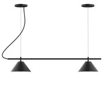Axis Pinnacle Color-Select Cord Hung Multi-Light Pendant - Black