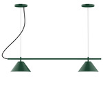 Axis Pinnacle Color-Select Cord Hung Multi-Light Pendant - Forest Green
