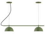 Axis Arcade Color-Select Cord Linear Multi-Light Pendant - Fern Green