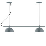 Axis Arcade Color-Select Cord Linear Multi-Light Pendant - Slate Gray