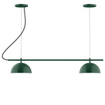 Axis Arcade Color-Select Cord Linear Multi-Light Pendant - Forest Green