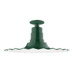 Radial Ceiling Light Fixture - Forest Green