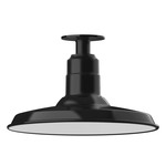 Warehouse Outdoor Ceiling Light Fixture - Black