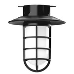 Vaportite Cap Outdoor Ceiling Light - Black / Clear