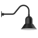 Prima Gooseneck Outdoor Wall Light - Black / White
