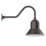 Prima Gooseneck Outdoor Wall Light - Architectural Bronze / White