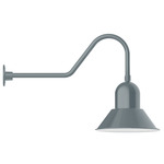 Prima Gooseneck Outdoor Wall Light - Slate Gray / White