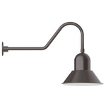 Prima Gooseneck Outdoor Wall Light - Architectural Bronze / White