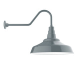 Warehouse Gooseneck Outdoor Wall Light - Slate Gray