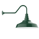 Warehouse Gooseneck Outdoor Wall Light - Forest Green