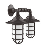 Vaportite 2 Light Cap Outdoor Wall Sconce - Architectural Bronze / Clear