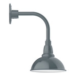 Cafe Drop Arm Outdoor Wall Light - Slate Gray / White