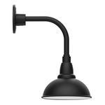 Cafe Drop Arm Outdoor Wall Light - Black / White