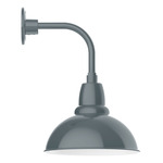 Cafe Drop Arm Outdoor Wall Light - Slate Gray / White