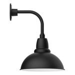Cafe Drop Arm Outdoor Wall Light - Black / White