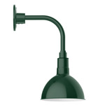 Deep Bowl Drop Arm Outdoor Wall Light - Forest Green