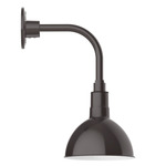 Deep Bowl Drop Arm Outdoor Wall Light - Architectural Bronze