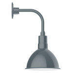 Deep Bowl Drop Arm Outdoor Wall Light - Slate Gray