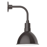 Deep Bowl Drop Arm Outdoor Wall Light - Architectural Bronze