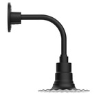 Radial Curved Arm Outdoor Wall Sconce - Black