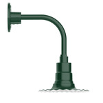 Radial Curved Arm Outdoor Wall Sconce - Forest Green