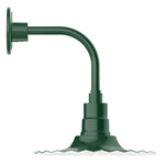 Radial Curved Arm Outdoor Wall Sconce - Forest Green