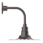 Radial Curved Arm Outdoor Wall Sconce - Architectural Bronze