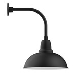 Cafe Drop Arm Outdoor Wall Light - Black / White