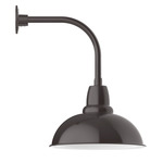 Cafe Drop Arm Outdoor Wall Light - Architectural Bronze / White
