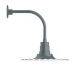 Radial Curved Arm Outdoor Wall Sconce - Slate Gray